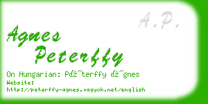 agnes peterffy business card